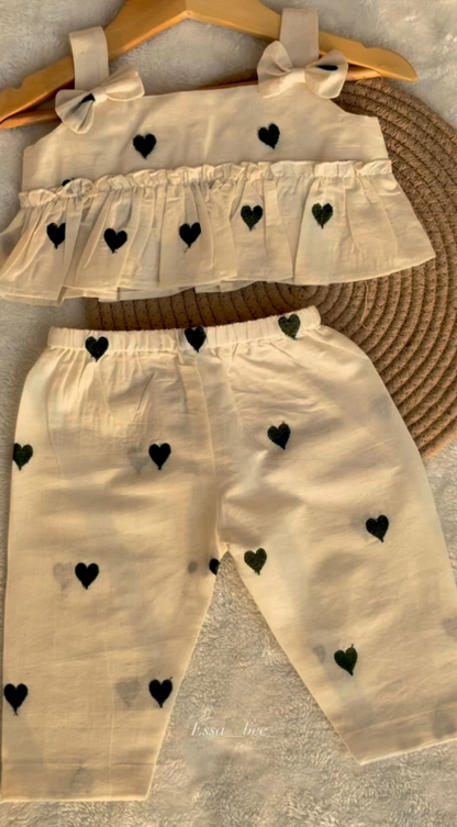 Sweetheart Cotton Cord-Set for Girls