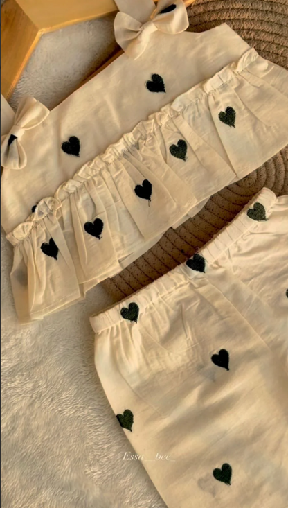 Sweetheart Cotton Cord-Set for Girls