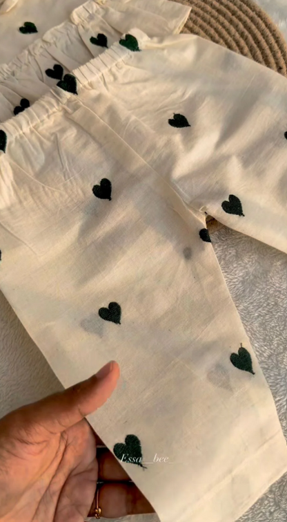 Sweetheart Cotton Cord-Set for Girls